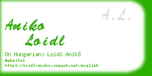 aniko loidl business card